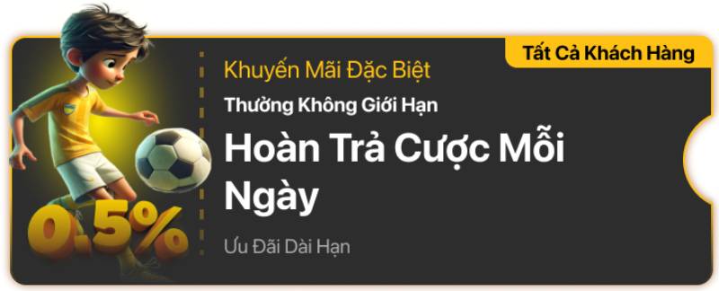 Hoàn trả không giới hạn tại thể thao và casino
