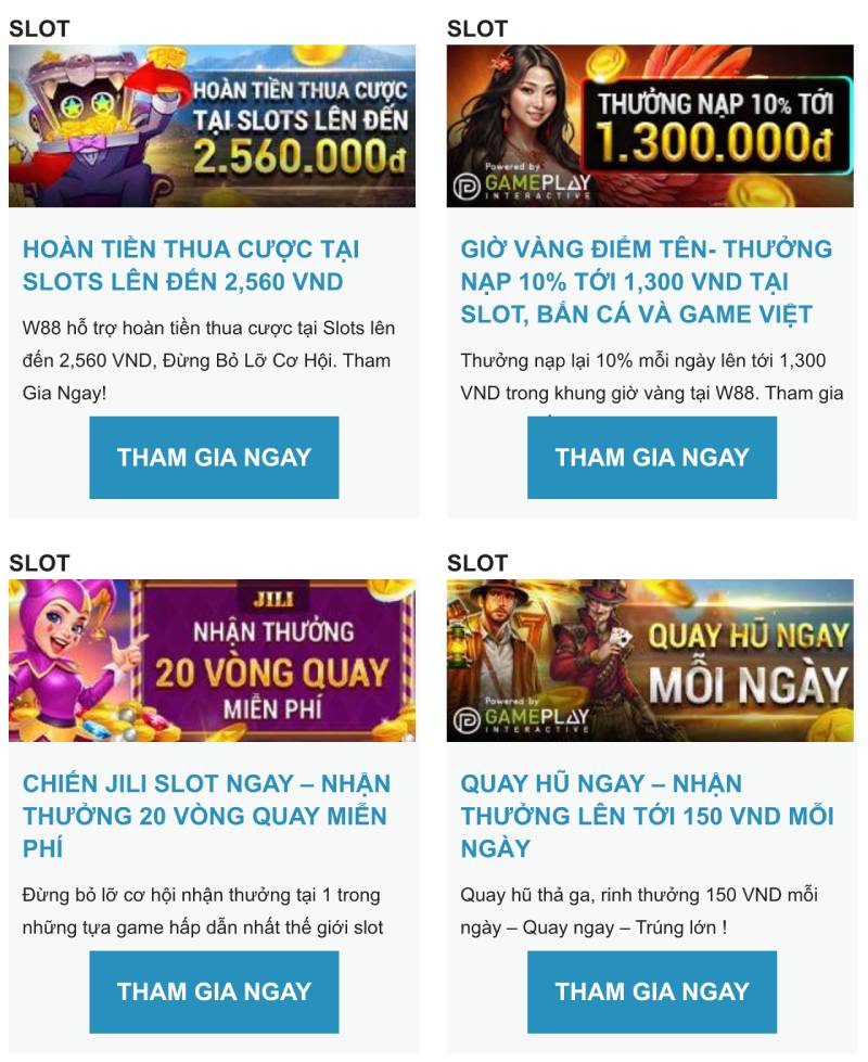 Khuyến mãi slot game 