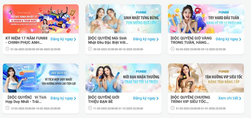 Sự kiện đặc biệt – Thưởng lớn mỗi tháng